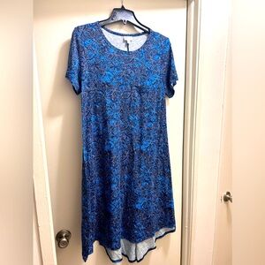 M LuLaRoe Blue Tshirt Dress